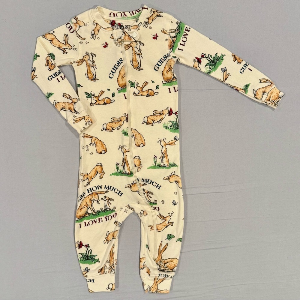 New Guess How Much I Love You Coverall Boys 12-18M Girls Books to Bed Pajamas